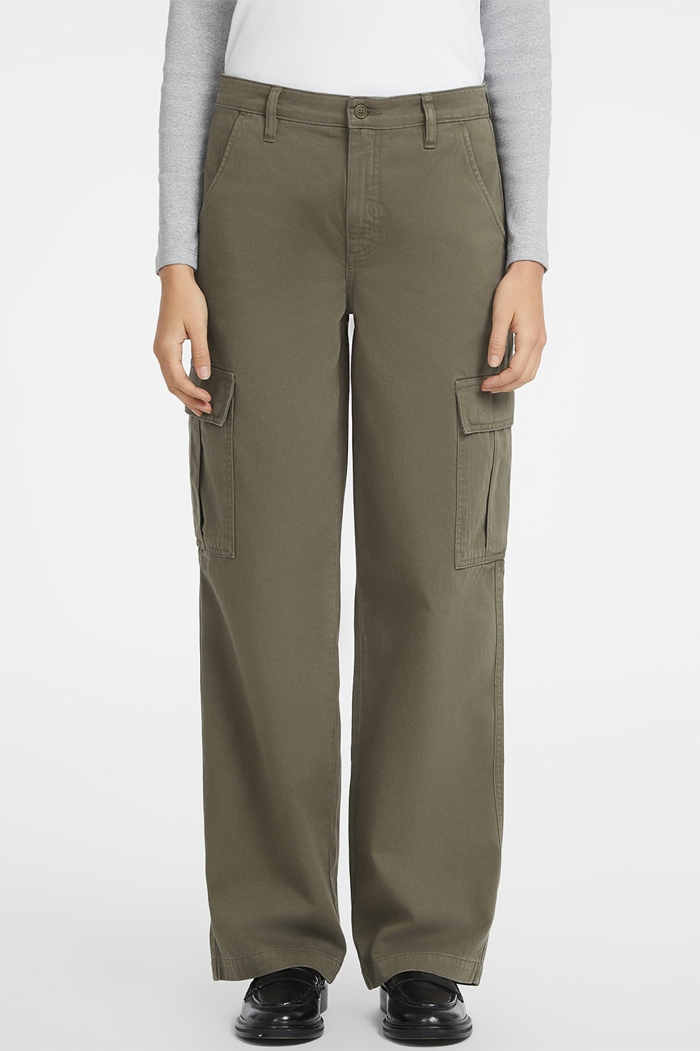 GUESS JEANS, Pantaloni cargo drepti, Kaki, W26-L32