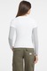 GUESS JEANS, Tricou slim fit cu decolteu la baza gatului, Alb, M