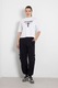 GUESS, Tricou din bumbac cu paiete pentru antrenament, Alb/Negru