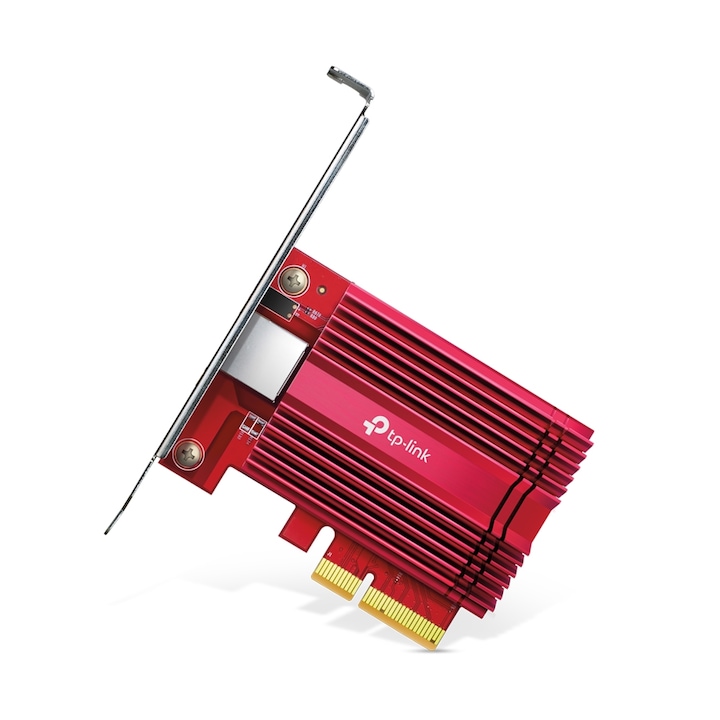 Мрежов адаптер TP-LINK TX401, Кабелен, PCI-Express, 10 Gbps, Червен