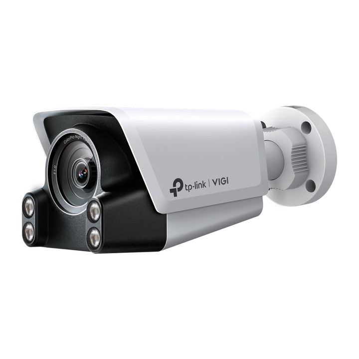 TP-LINK VIGI C340S(4MM) IP Kamera, Kültéri, Színes, Éjjellátó, 4 Megapixel, 4mm Objektív, Fekete/Fehér