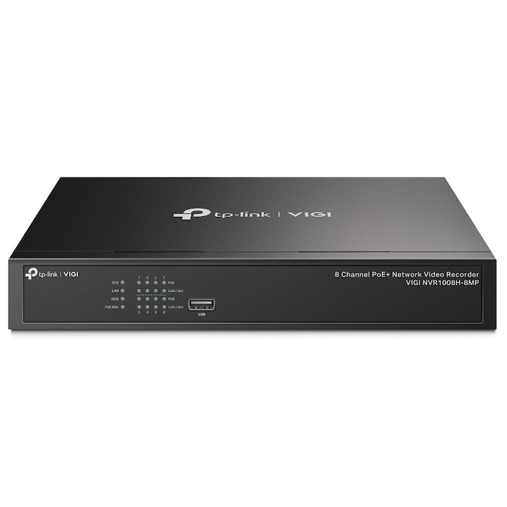 NVR система TP-LINK VIGI NVR1008H, 8MP, 8 PoE канала, 4K HDMI, PoE+