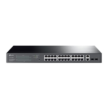 Comutator TP-LINK TL-SG1428PE 26x1000Mbps (24xPOE+) + 2xGigabit SFP, gestionabil, negru