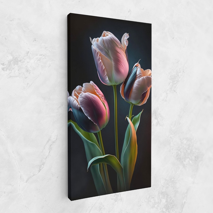 ARTHUB, Vászonkép 40x80 cm, Light Purple Tulips | Hálószoba és Nappali, Virágok, Tulipánok