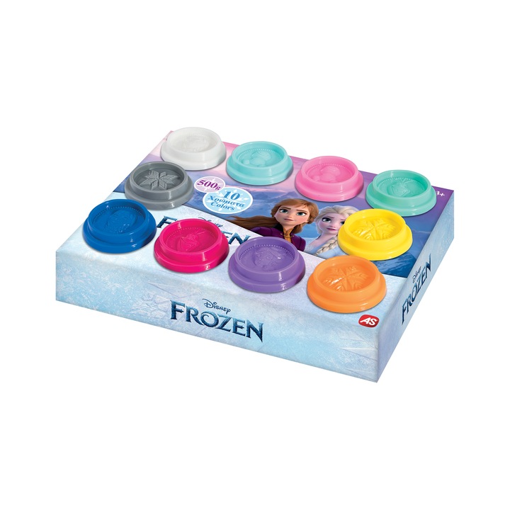Set de joaca AS Art - Plastilina Disney Frozen, 10 borcanase, 560g