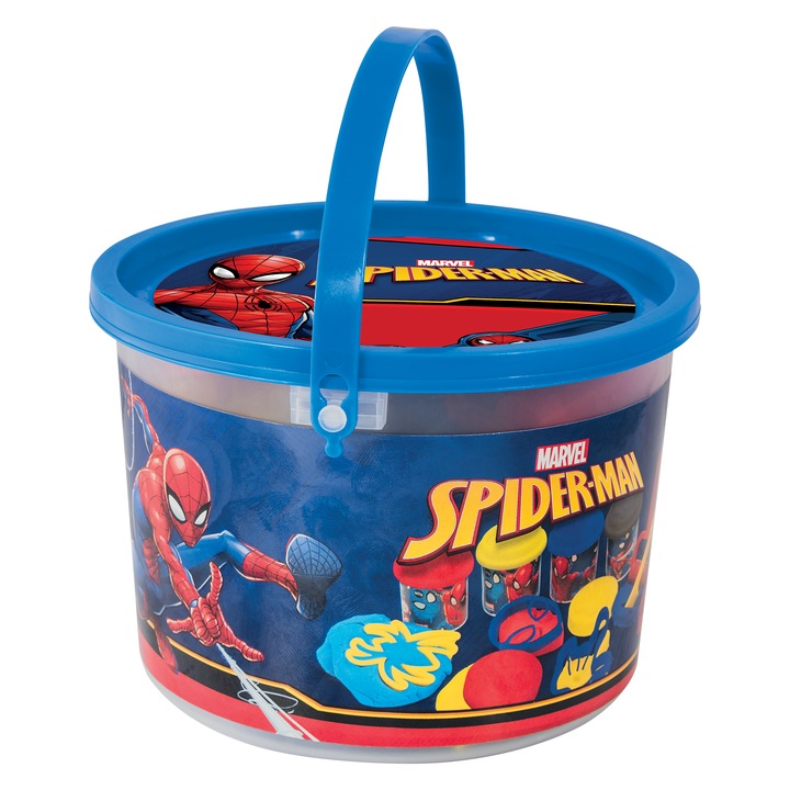 Set de joaca AS Art - Plastilina si accesorii, Spider-Man, 4 borcanase
