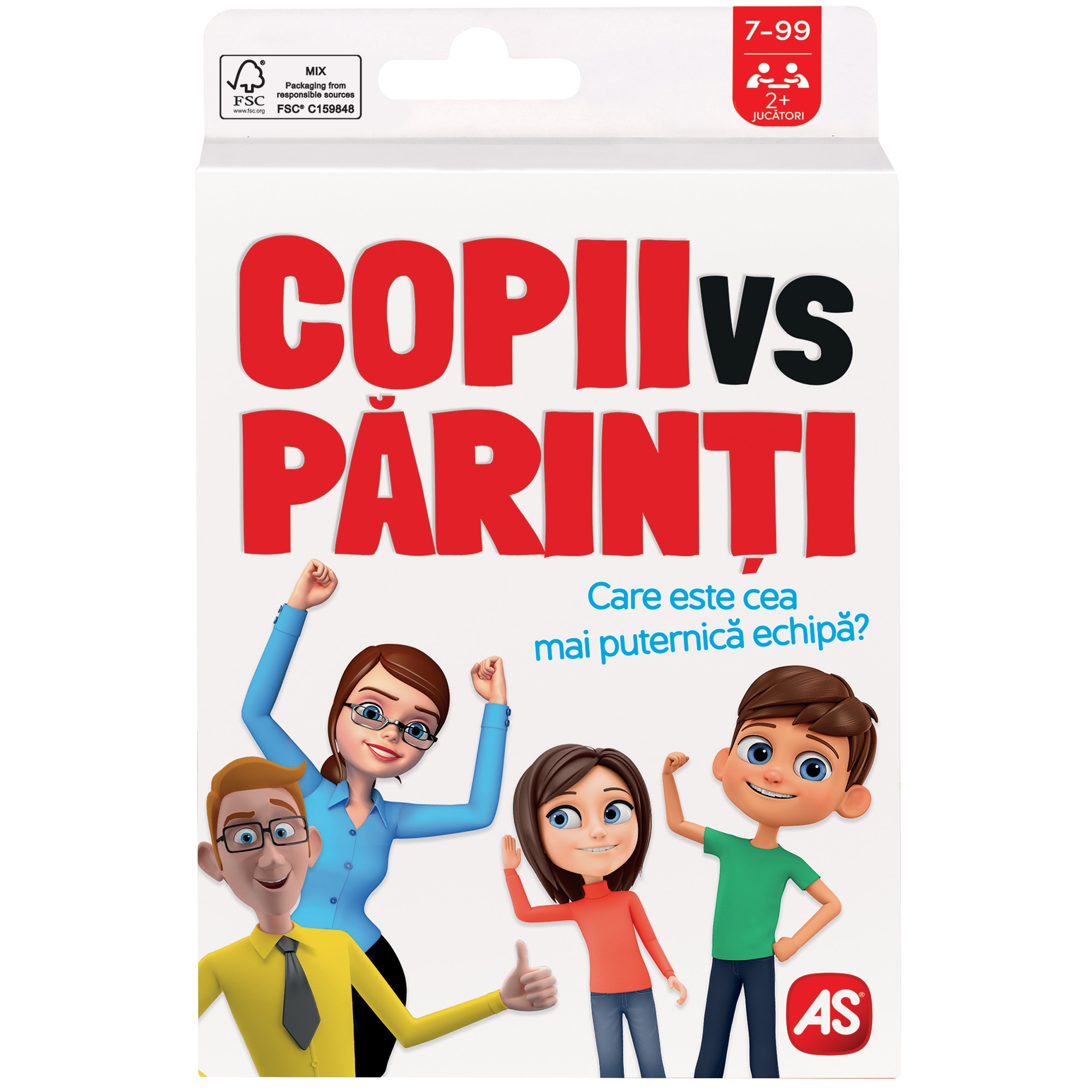 Joc de carti AS Games - Copii vs parinti, limba romana