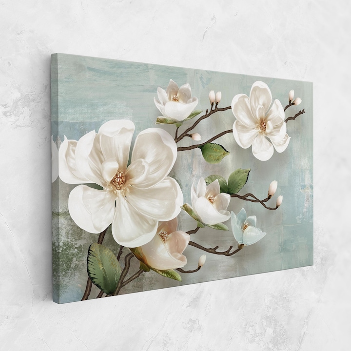 Tablou Canvas, 70x100 cm, Dormitor si Living, Flori, Magnolii, Magnolino