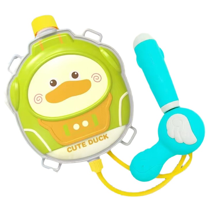 Детски воден пистолет, FreeBiz, резервоар тип чанта, 4-6 години, 1200 мл, форма на пате