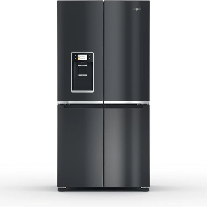 Whirlpool WQ9I FO2BX EF Side-by-Side Hűtőszekrény, 592 L, E energiaosztály, Fekete acél