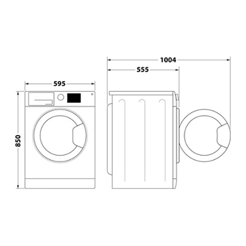 Indesit BDE 96436 EWSV EE masina de spalat cu uscator de sine statatoare, 9 kg, 1400 rpm, clasa energetica D, alb