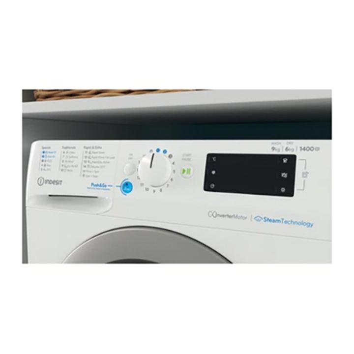 Indesit BDE 96436 EWSV EE masina de spalat cu uscator de sine statatoare, 9 kg, 1400 rpm, clasa energetica D, alb