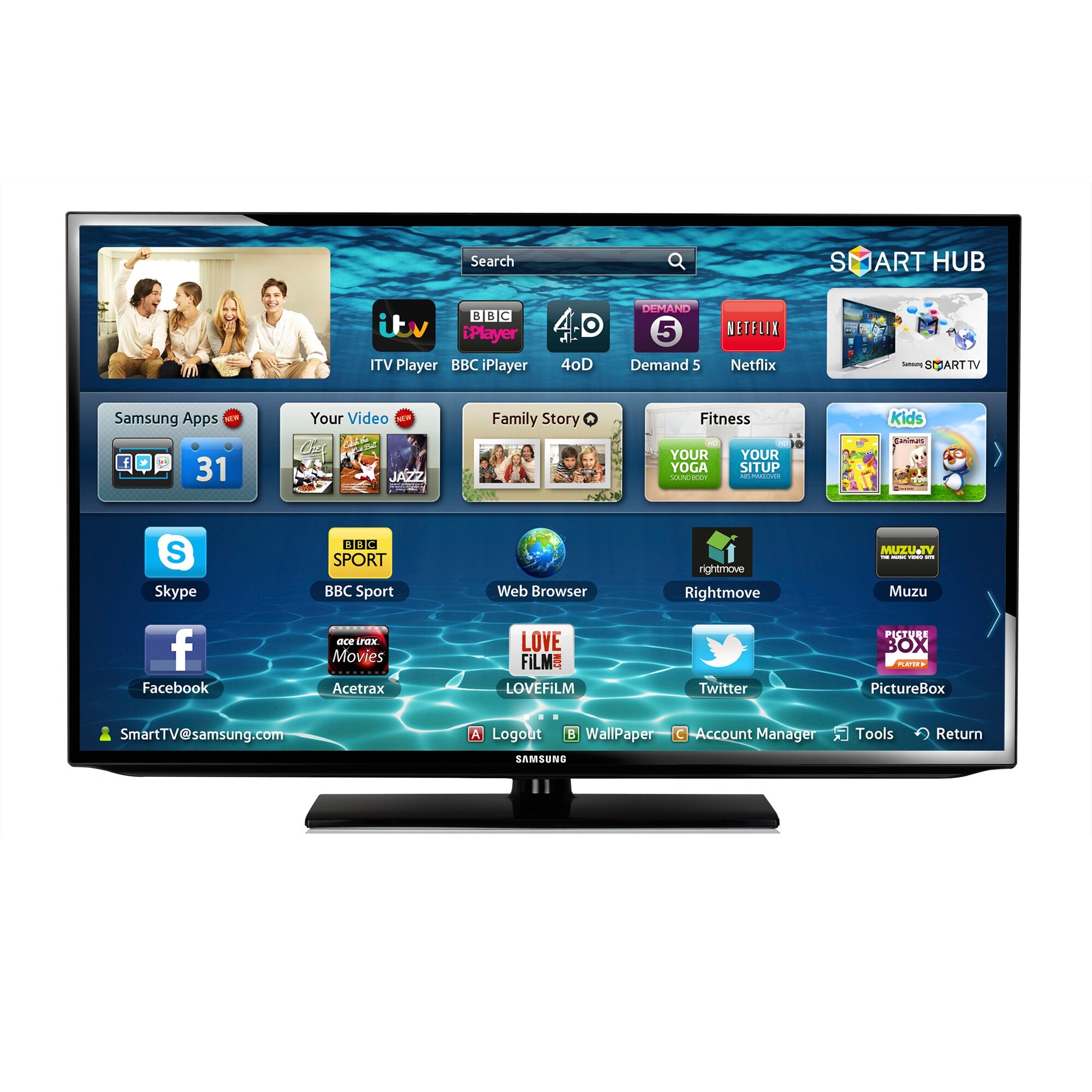 Телевизор samsung 163 см. Smart Hub Samsung. Телевизор Samsung Smart TV. Samsung Smart TV E Series. 50 Самсунг смарт.