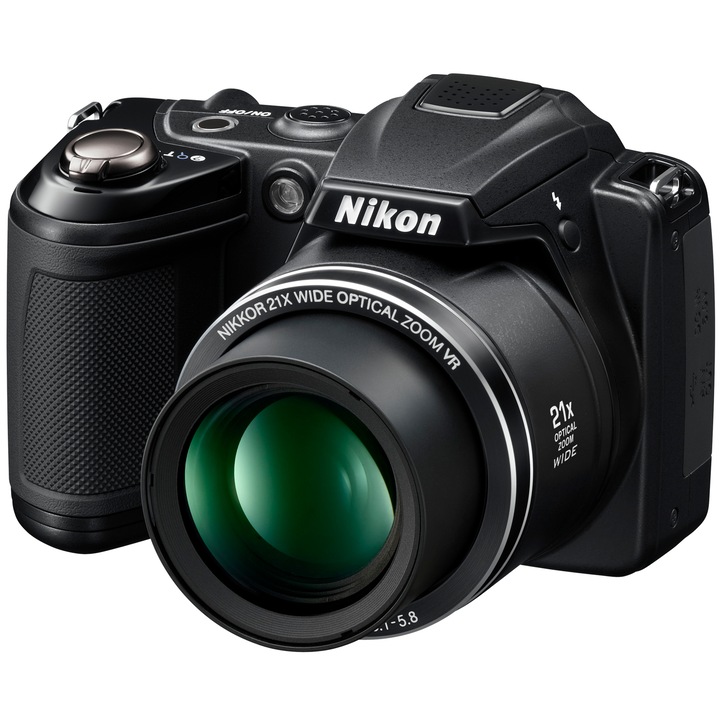 Aparat foto digital Nikon Coolpix L310, 14.1MP, Black