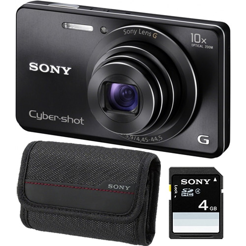 Aparat foto digital Sony Cyber-Shot W690, 16.1MP, Black + Husa