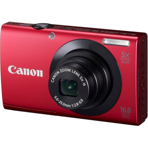 Aparat foto digital Canon PowerShot A3400 IS, 16MP, Red - eMAG.ro