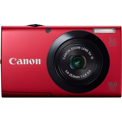 Aparat foto digital Canon PowerShot A3400 IS, 16MP, Red - eMAG.ro