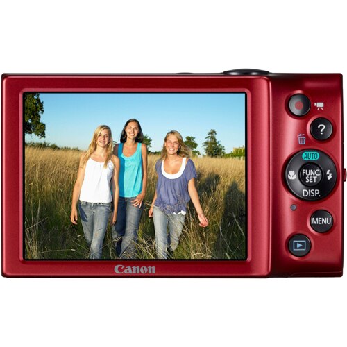 Aparat foto digital Canon PowerShot A3400 IS, 16MP, Red - eMAG.ro