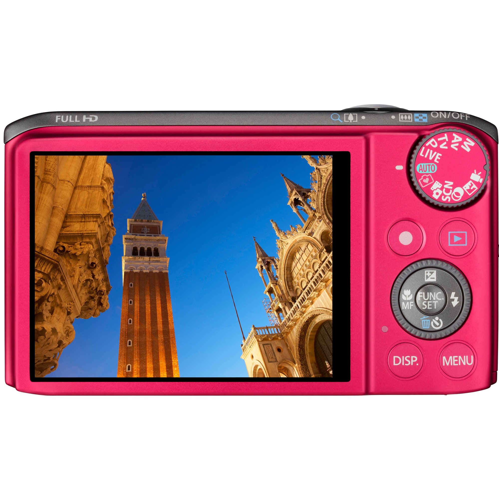 Aparat foto digital Canon PowerShot SX260HS, 12.1MP, Red - eMAG.ro