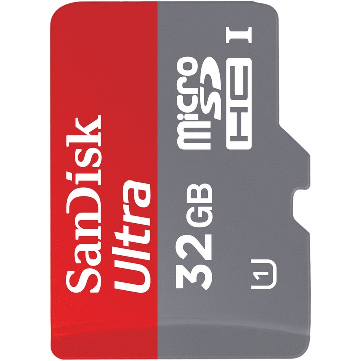 Card de memorie SanDisk MicroSDHC Ultra Android, 32GB, Class 10 + Adaptor