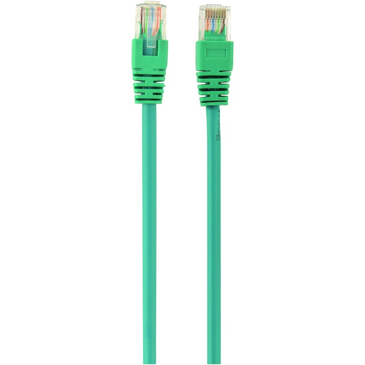 Cablu UTP GEMBIRD Cat5e, cupru-aluminiu, 1.5 m, verde, AWG26, PP12-1.5M/G