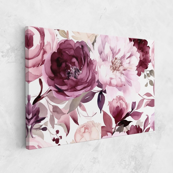 Tablou Canvas, 80x120 cm, Dormitor Si Living, Flori, Trandafiri, Pink Rose Mix