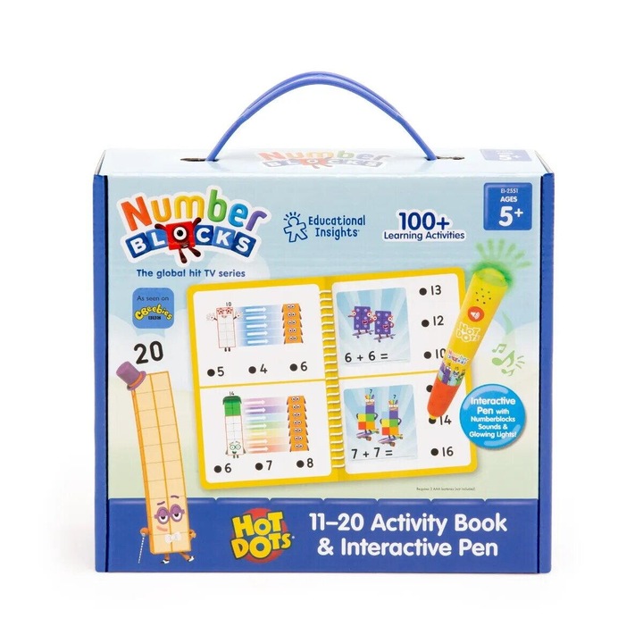 Joc educativ Hot Dots® Numberblocks - Carte cu activitati de la 11 la 20 si creion interactiv