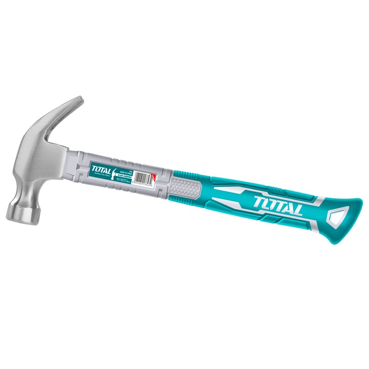 Ciocan cu gheare Total, tratament termic, maner din fibra de sticla, 450g