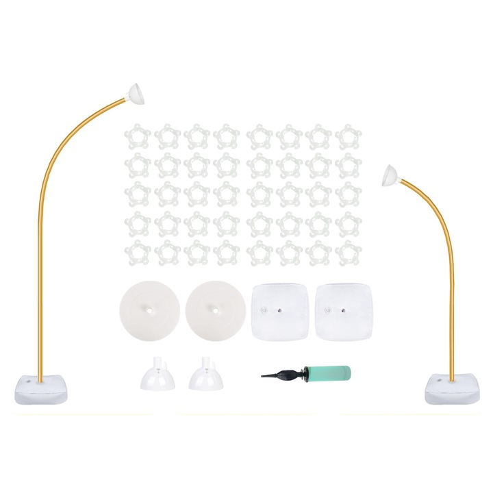 Комплект опори за балонна арка WALALLA, адаптивна форма, злато, 150x250 см