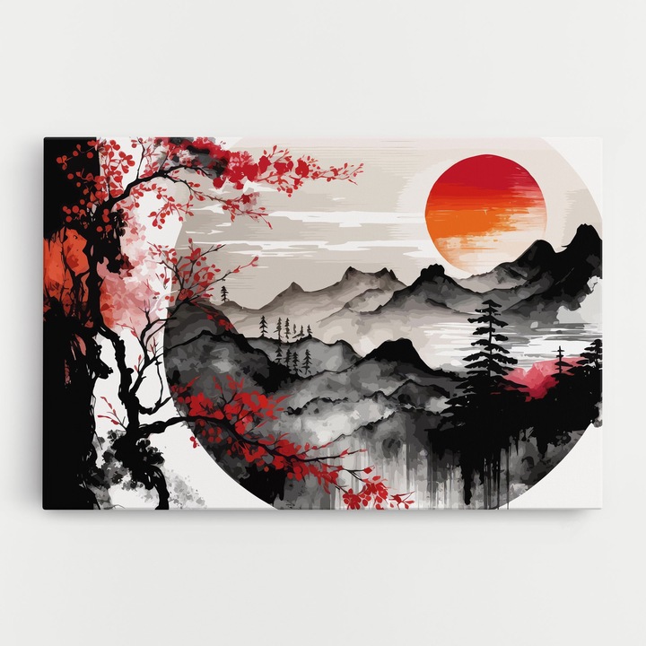 Картина, ARTHUB, Asiatic Red Orange Sun, 30x40 cm