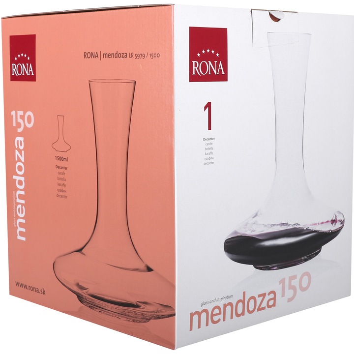 RONA Winebottle Mendoza boroskancsó, Kristályos, 1.5l