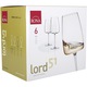 Set 6 pahare vin RONA Lord, cristalin, 510 ml