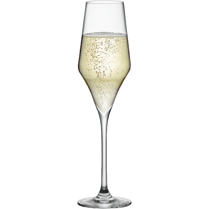Комплект 6 чаши за шампанско RONA Aram, Кристал, 220 мл
