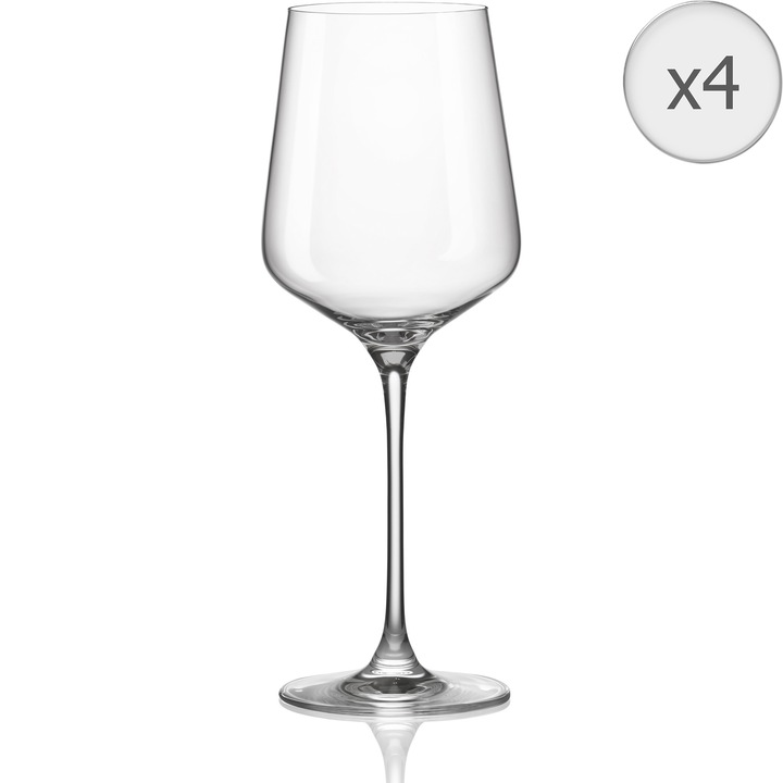 Set 4 pahare vin RONA Charisma, cristalin, 650 ml
