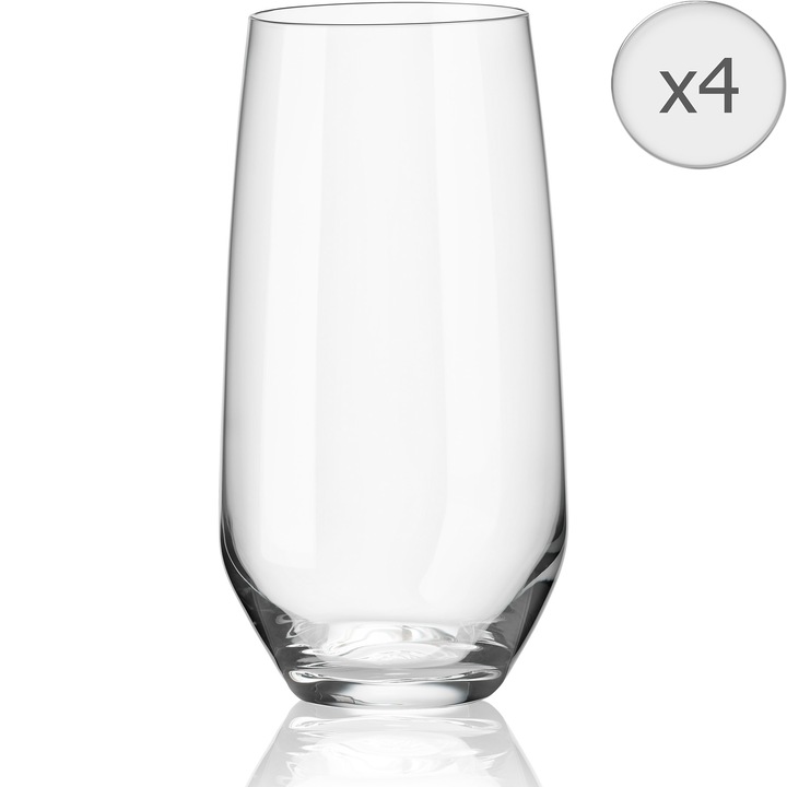 Set 4 pahare long drink RONA Charisma, cristalin, 460 ml