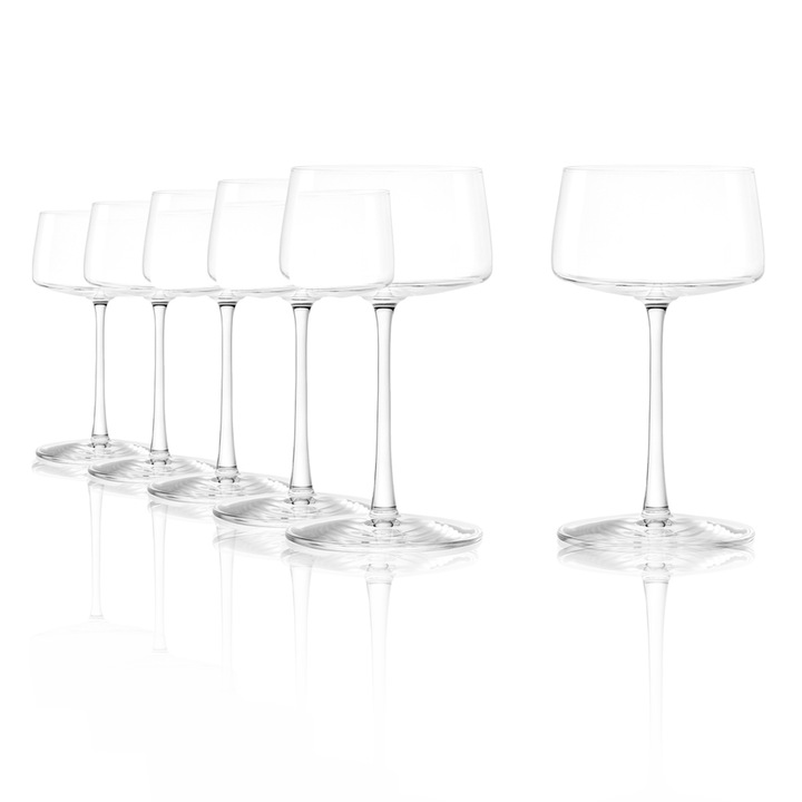 Set 6 pahare Stolzle Power tip cupa, sampanie, sticla cristalina, 276ml