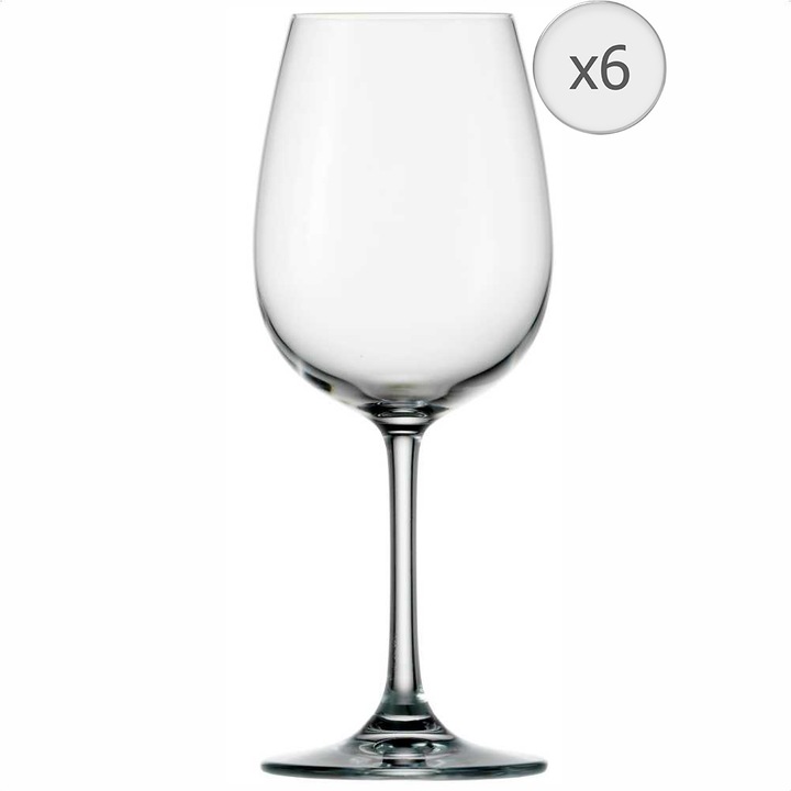 Комплект 6 чаши Stolzle Weinland, За бяло вино, Кристал, 350 мл
