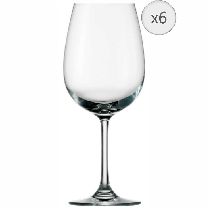 Set 6 pahare Stolzle Weinland, vin rosu, sticla cristalina, 450ml