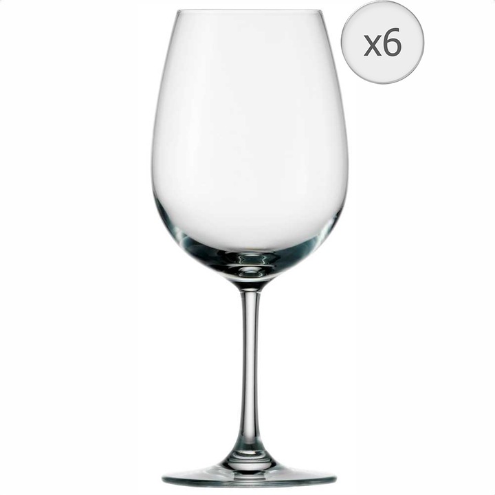Комплект 6 чаши Stolzle Weinland, За червено вино, Кристал, 540 мл