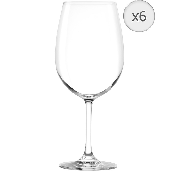 Set 6 pahare Stolzle Weinland, bordeaux, sticla cristalina, 660ml