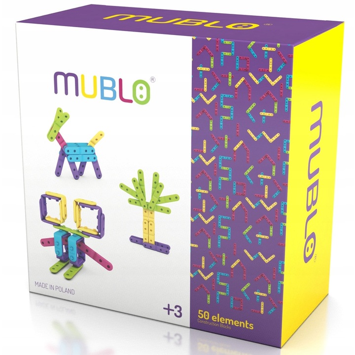 Set de constructie copii, Artyzan, 50 elemente, 3+, Multicolor