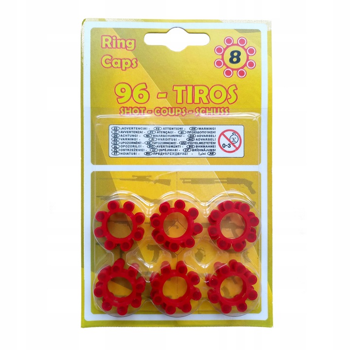 Set de 8 discuri cu capse, Sohni-Wicke, 96 de focuri, rosu