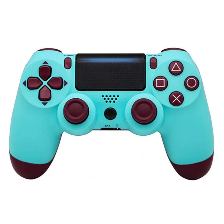 Vezeték nélküli játékvezérlő PlayStation 4-hez, mozgásérzékelővel, rezgéssel, türkiz