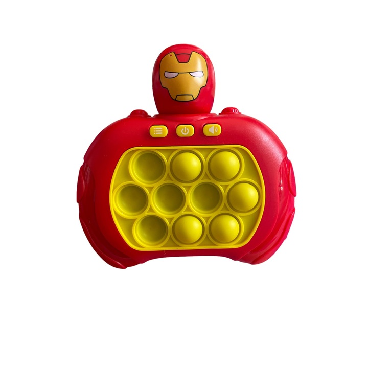 Jucarie interactiva anti-stres, Pop It, electronic, 12.7x12.5x5.5cm, Silicon, 3 ani