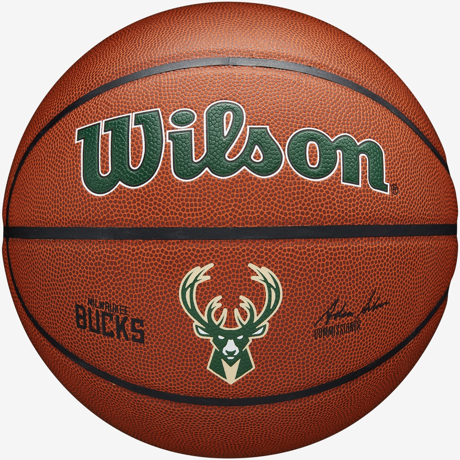 Minge baschet Wilson NBA Milwaukee Bucks, marime 7, maro