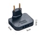 Set 3 adaptor, SINBINTA, Triplu stecher priza, Cu rotire180°, 2400W, 10A, 250V, Standardele UE, Cuprul pur conduce electricitatea, Pentru calatorie si spatii inguste, Policarbonat/ABS, 8 x 6 x 1.4cm, Negru