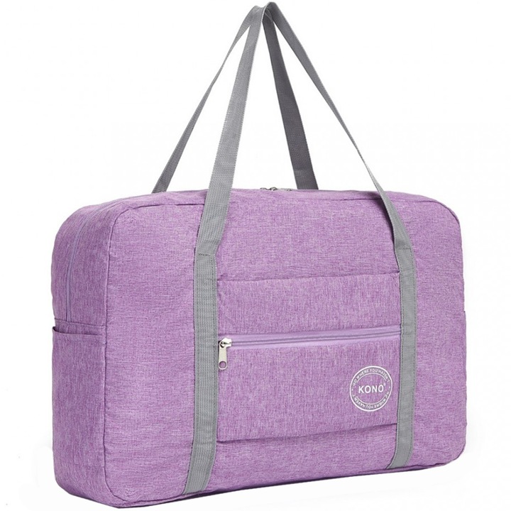 Geanta pentru calatorie, standart pentru bagaj de mana, Kono EQ2256PE Mov