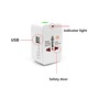 Adaptor universal priza, SINBINTA, 2xUSB, 6 A, 50/60HZ, 4 prize, Protector incorporat, obturator de siguranta si indicator luminos de alimentare, Pentru in SUA/UE/UK/AUS, Policarbonat/ABS, 84x43x54mm, Alb