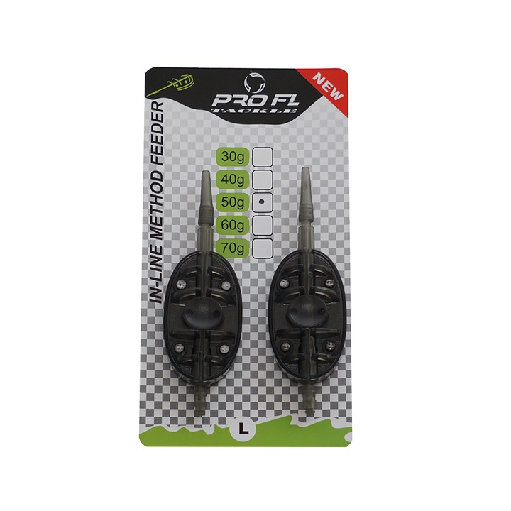 Set 2 Momitoare In-Line Pro FL, Method Feeder 50G
