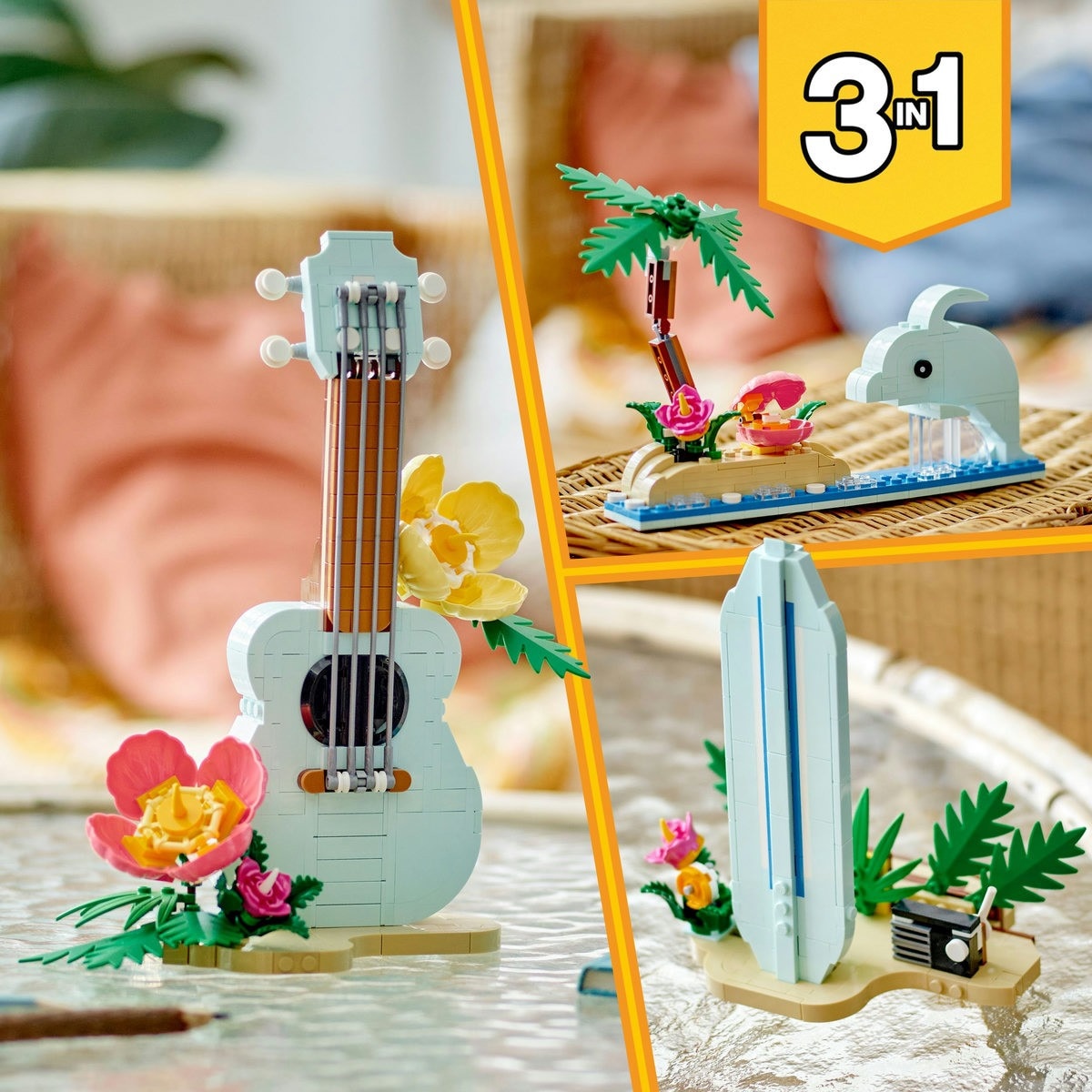 LEGO® Creator 3 in 1 - Ukulele Tropical 31156, 387 piese - eMAG.ro